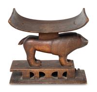 Two Asante Carved Wood Stools