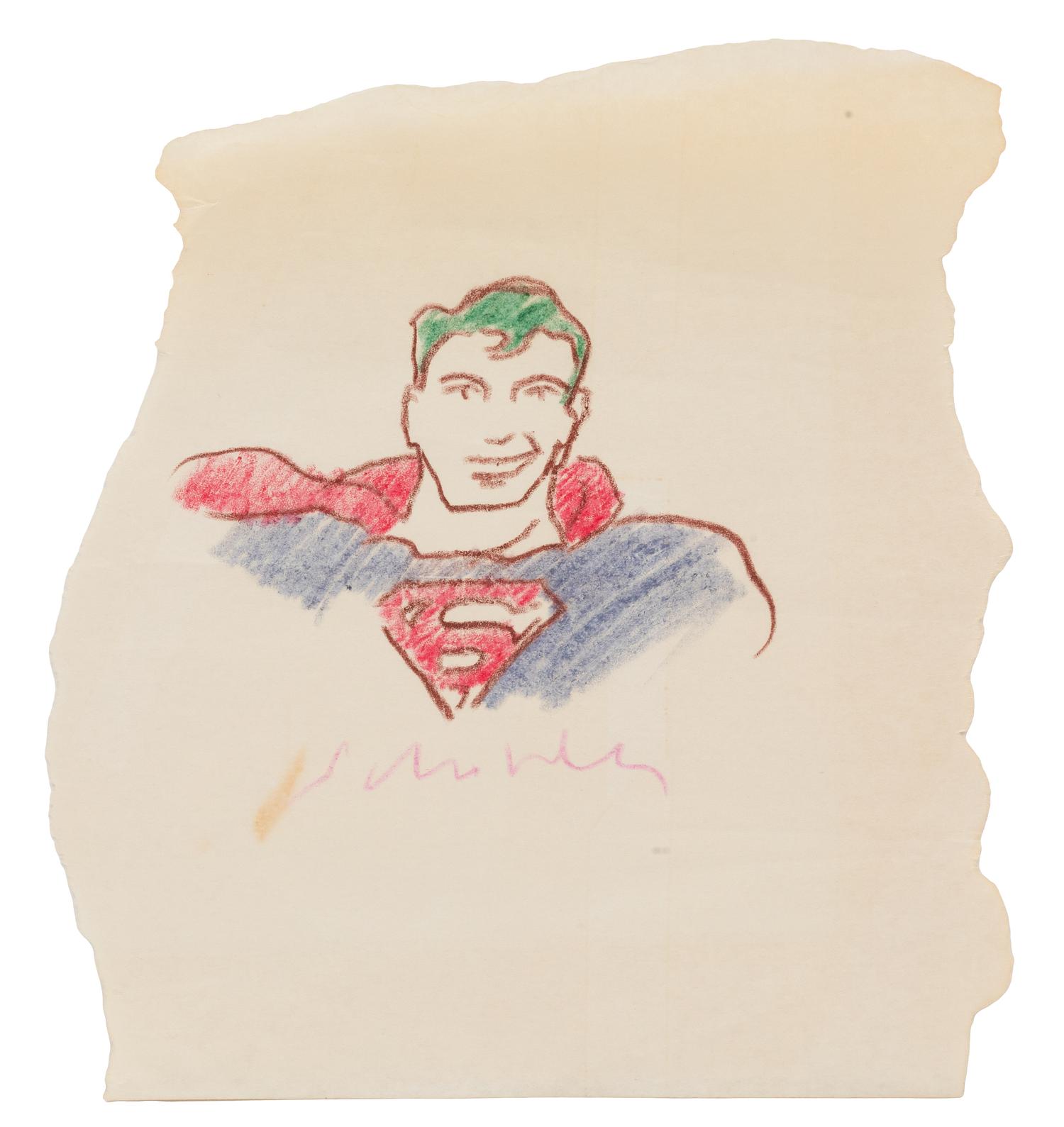 Three Works: Woman with Necklace, Sketch of Donna, Sketch of Superman
