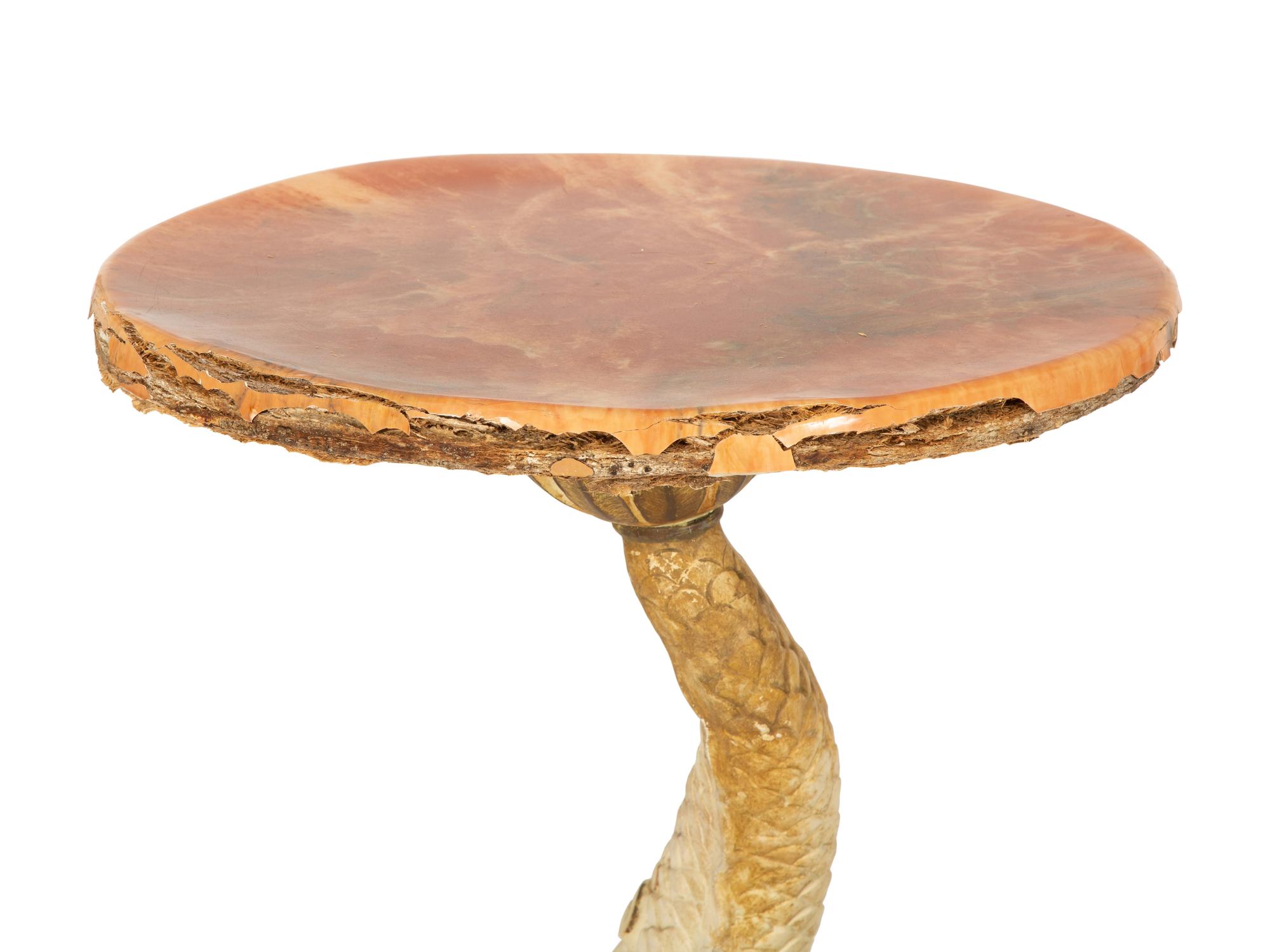 A Pair of Dolphin Form Side Tables