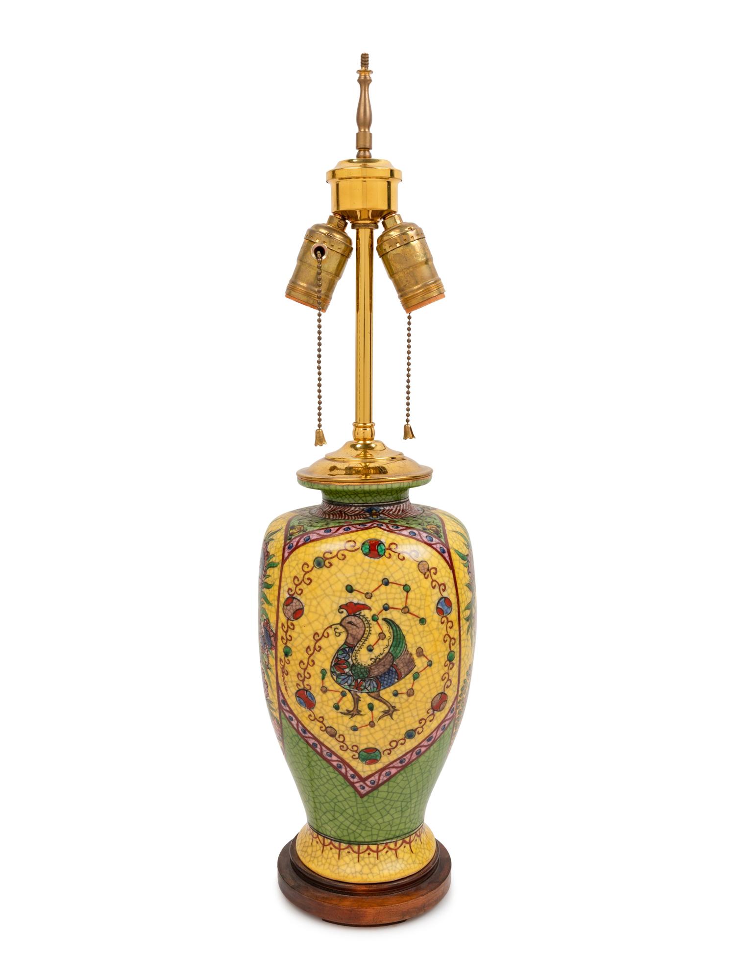 A Chinese Porcelain Vase Mounted as a Lamp