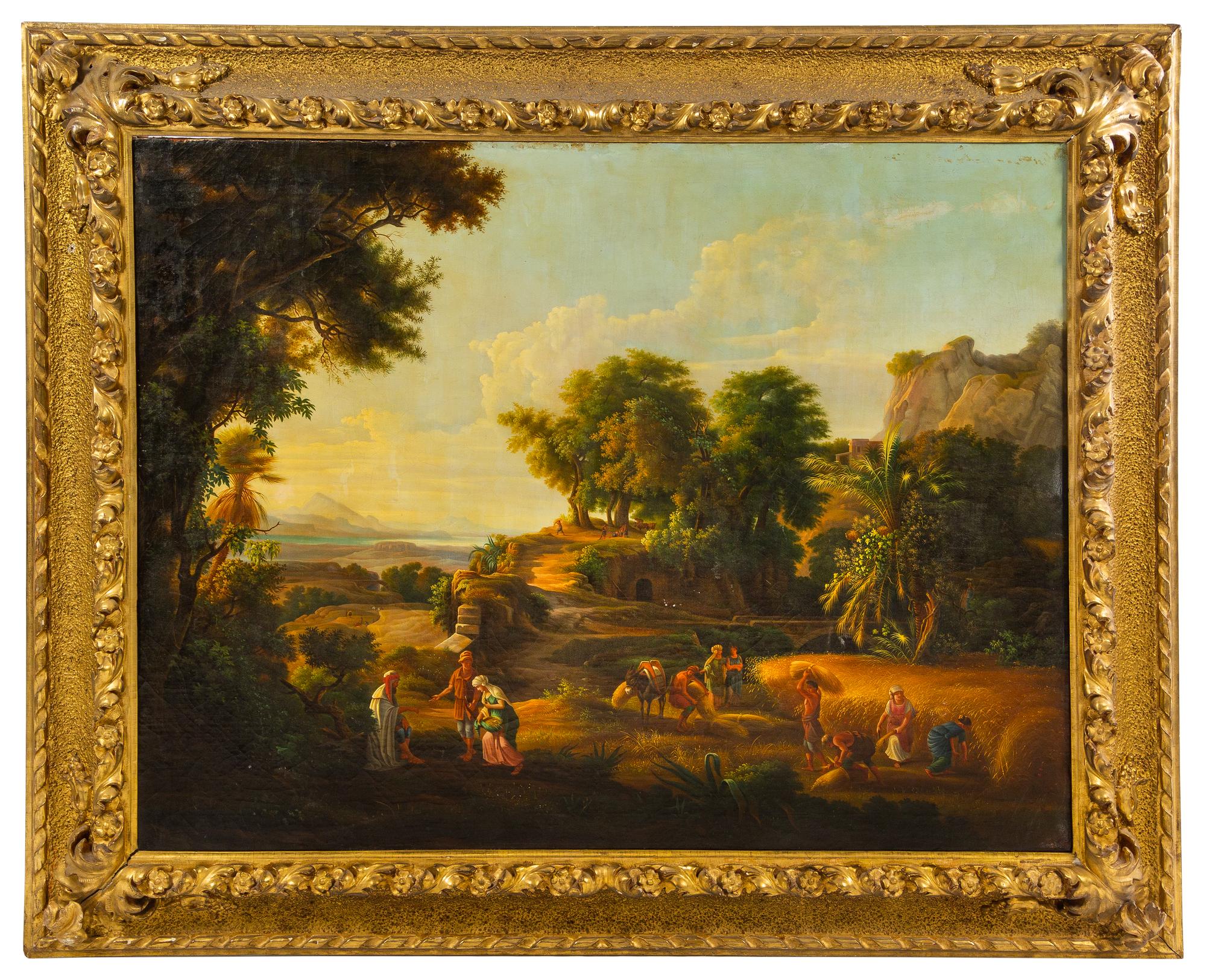 Italian School, (18th/19th Century), Landscape with Figures at Harvest