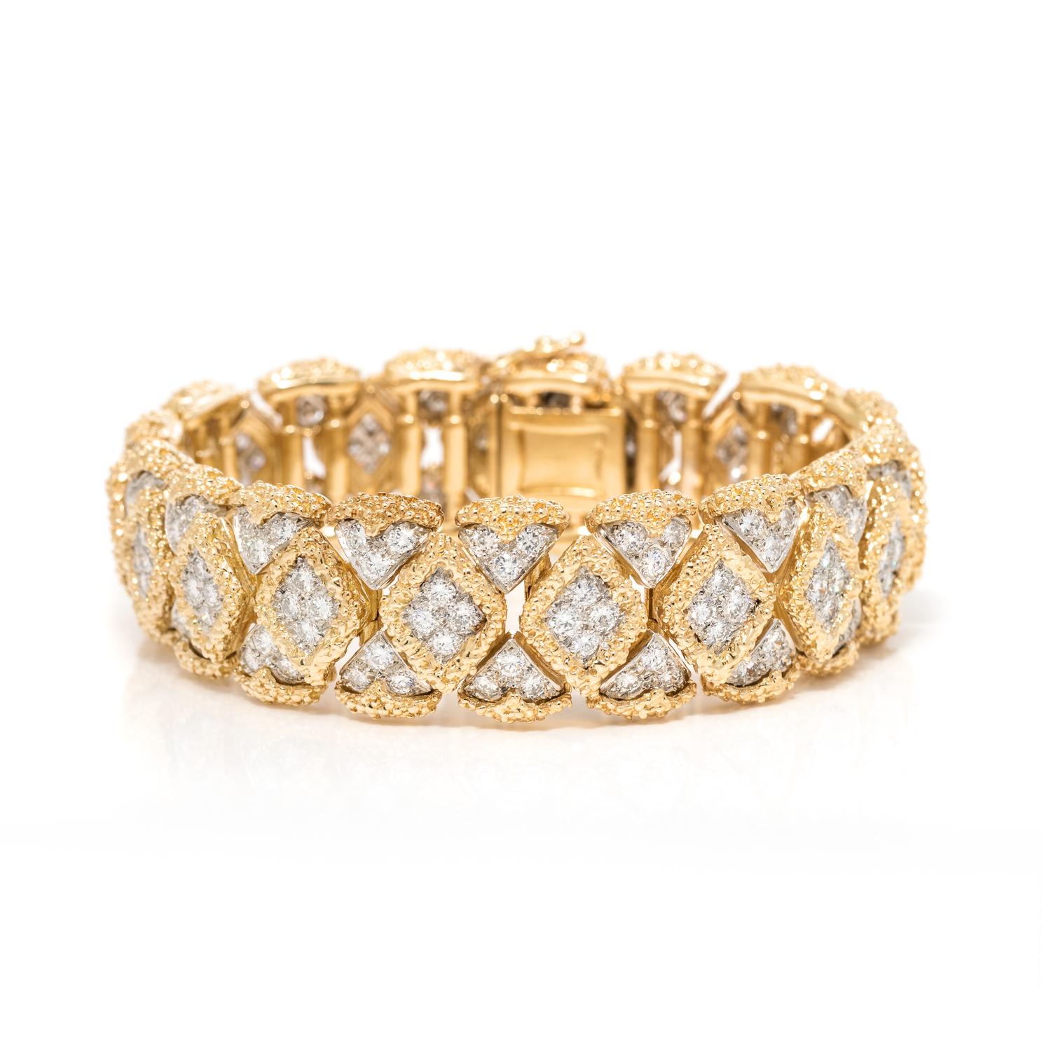 YELLOW GOLD AND DIAMOND BRACELET