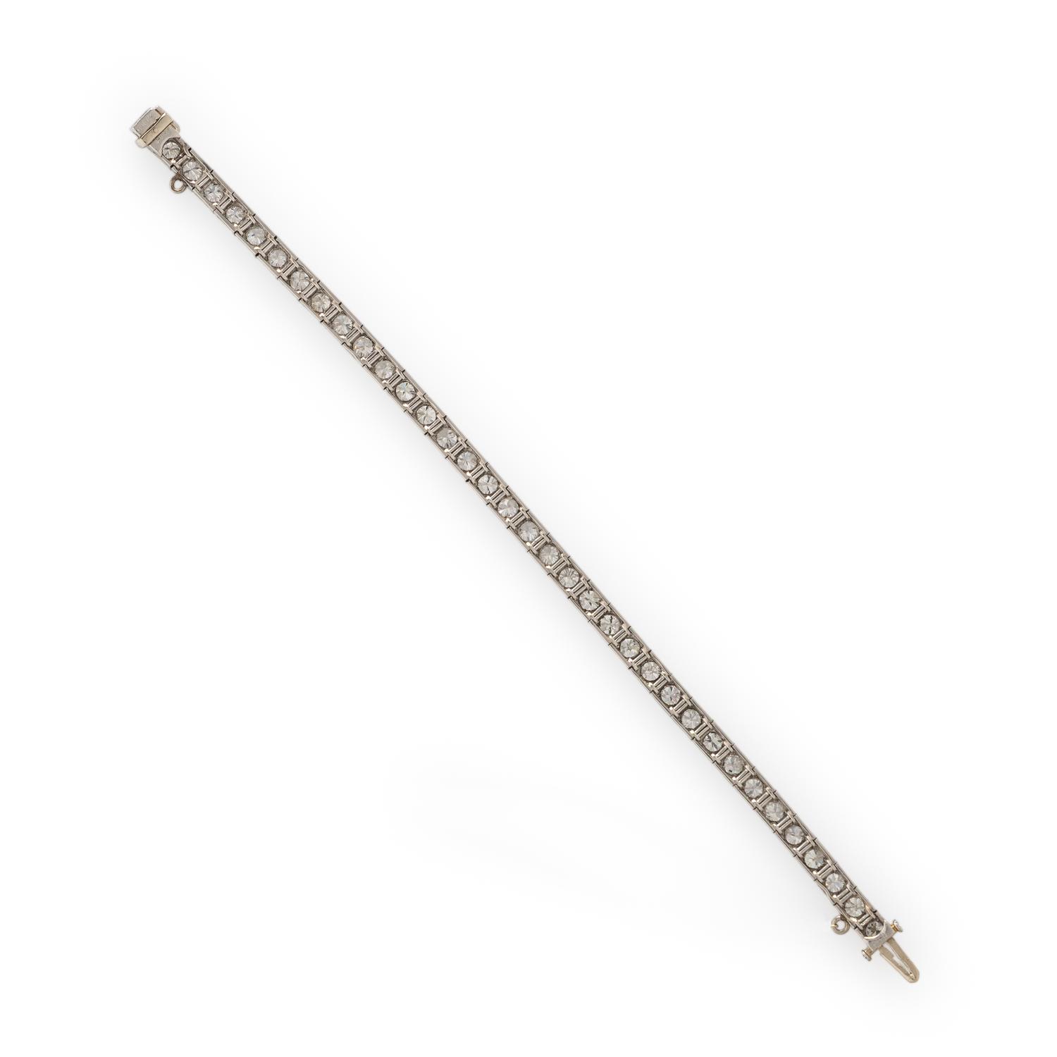 DIAMOND AND PLATINUM LINE BRACELET