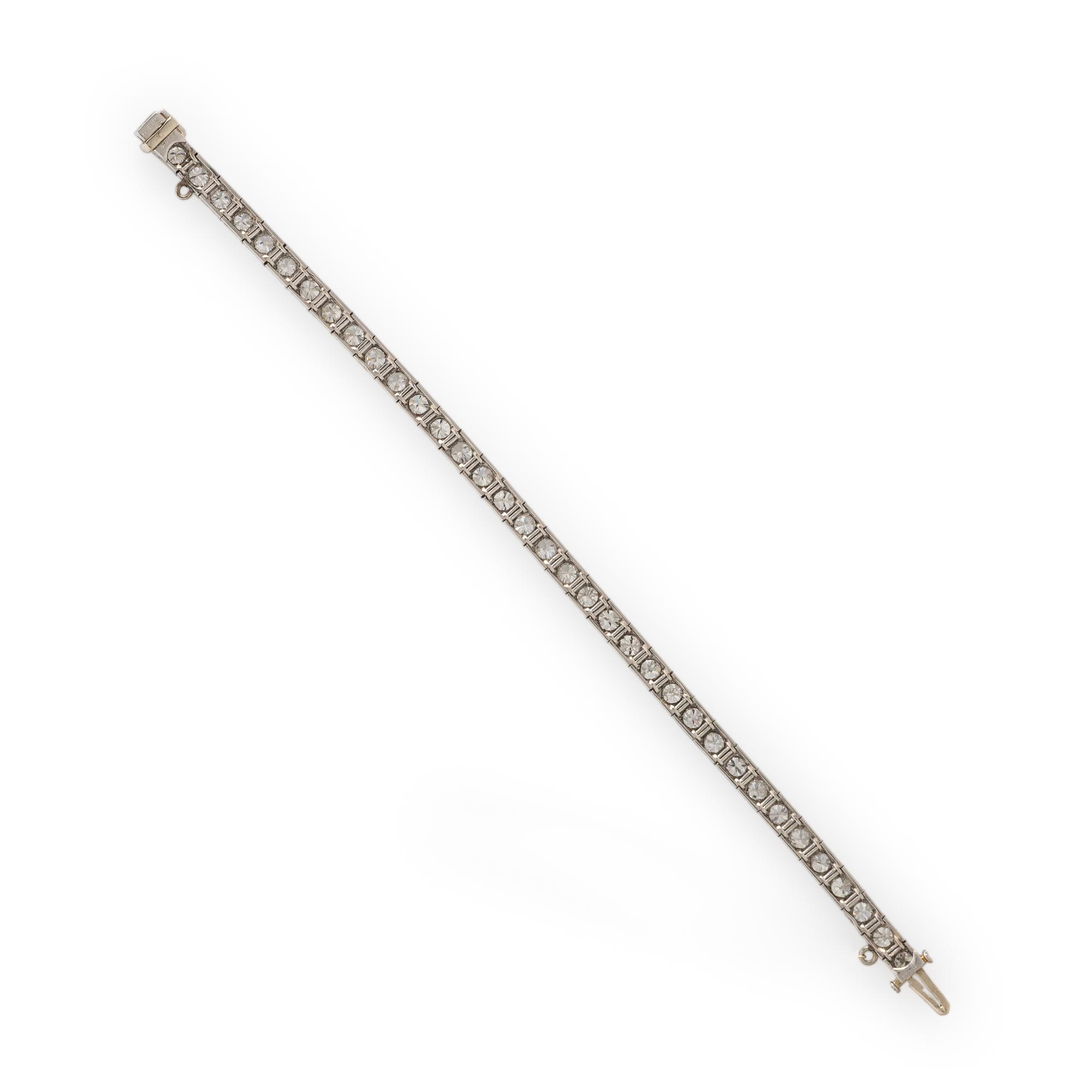 DIAMOND AND PLATINUM LINE BRACELET
