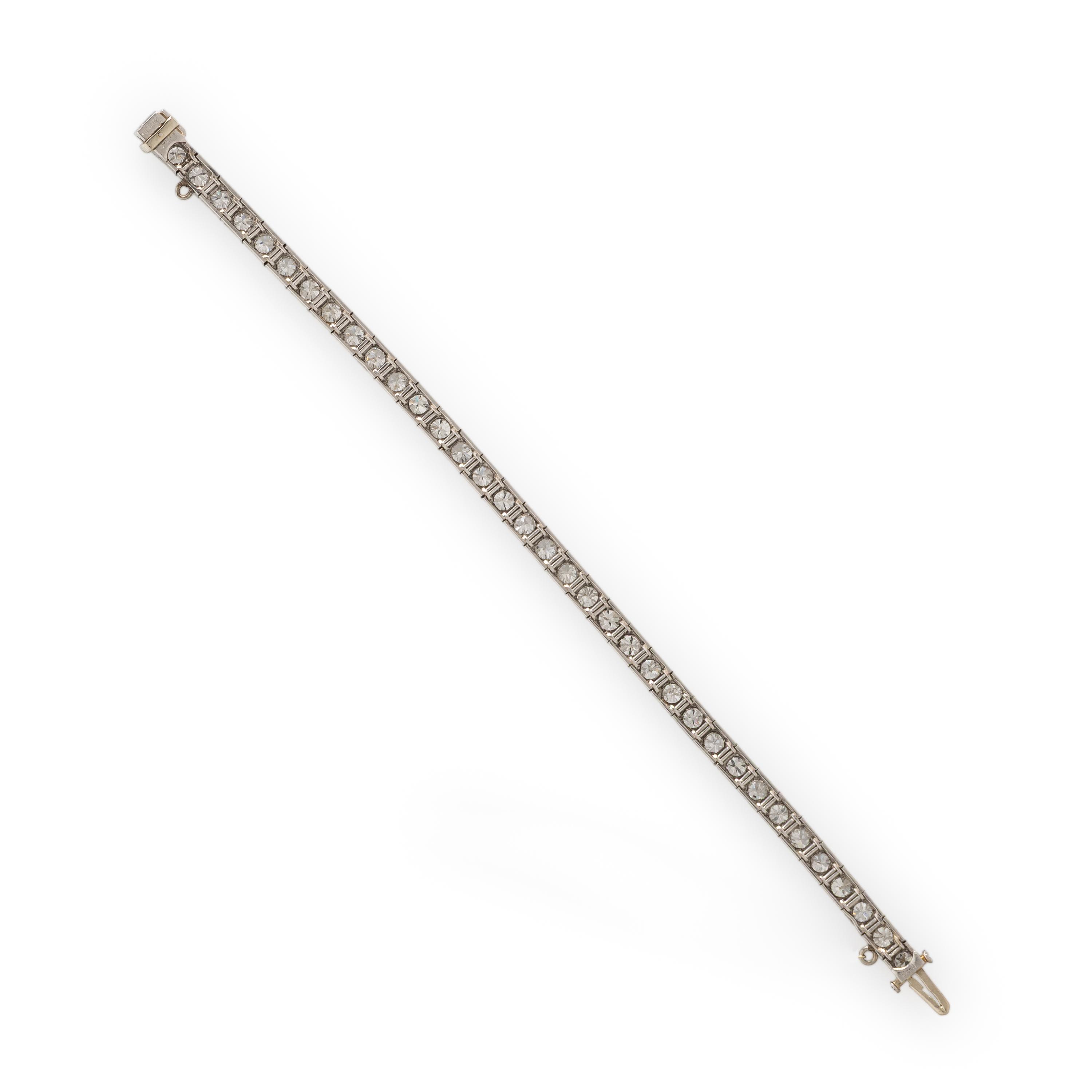 DIAMOND AND PLATINUM LINE BRACELET