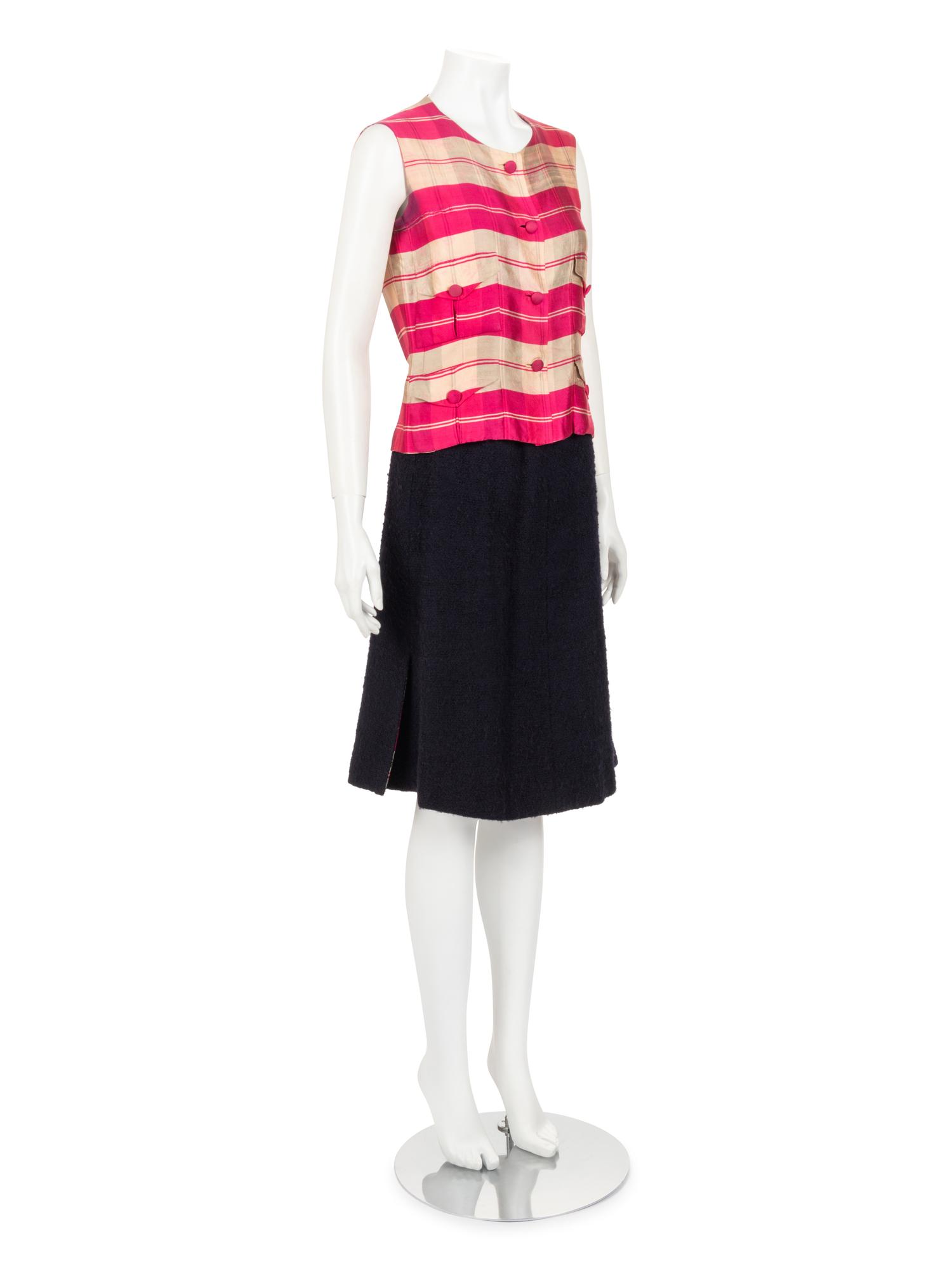 Chanel Three-Piece Skirt Suit Ensemble, 1964