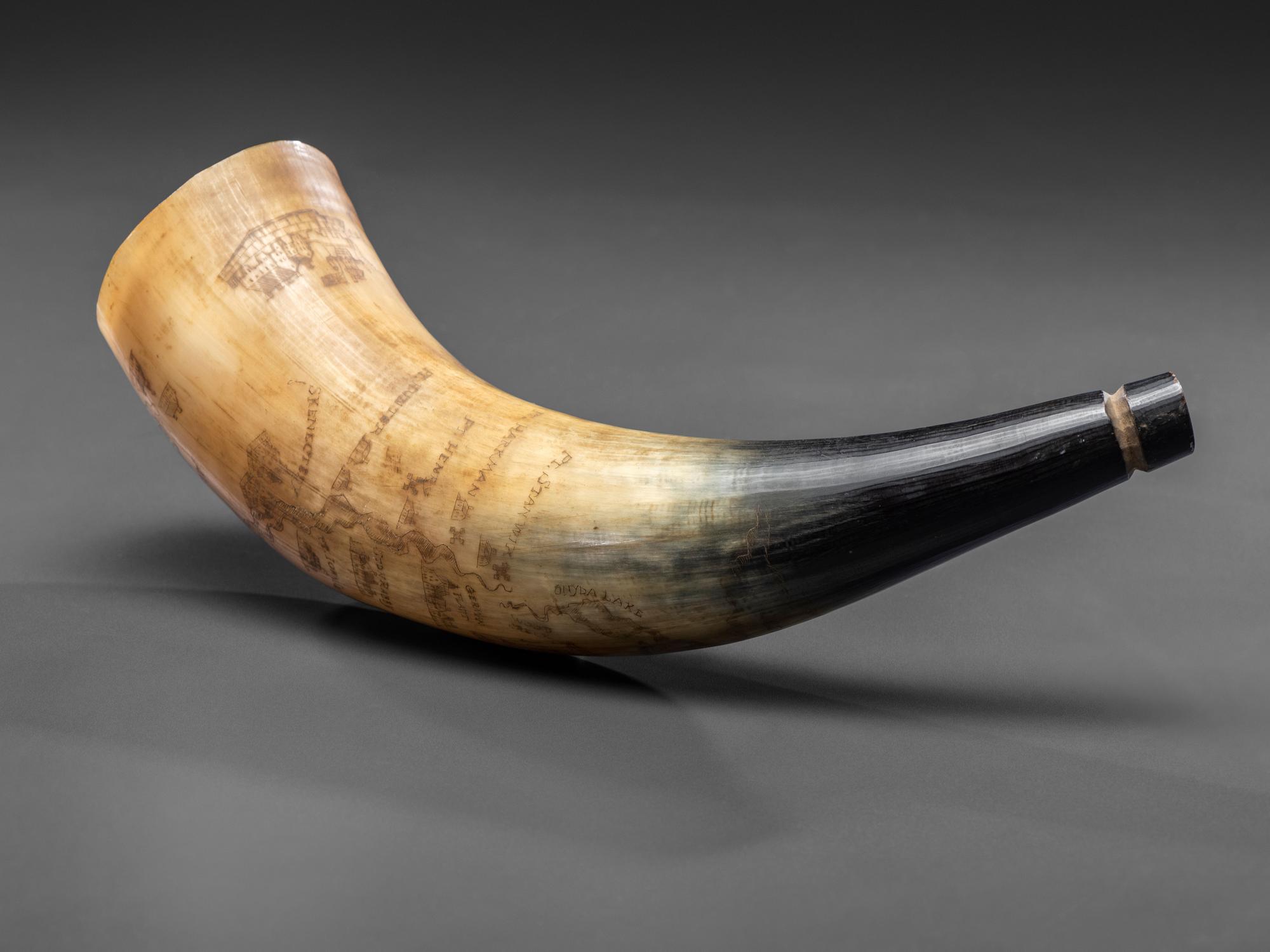 An American Engraved Powder Horn