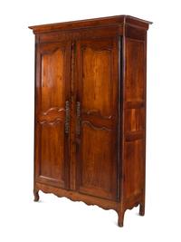 A Louis XV Provincial Walnut Armoire