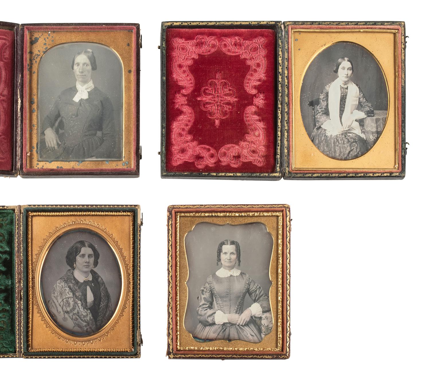 [EARLY PHOTOGRAPHY]. 26 quarter plate daguerreotype portraits featuring women of varying ages.