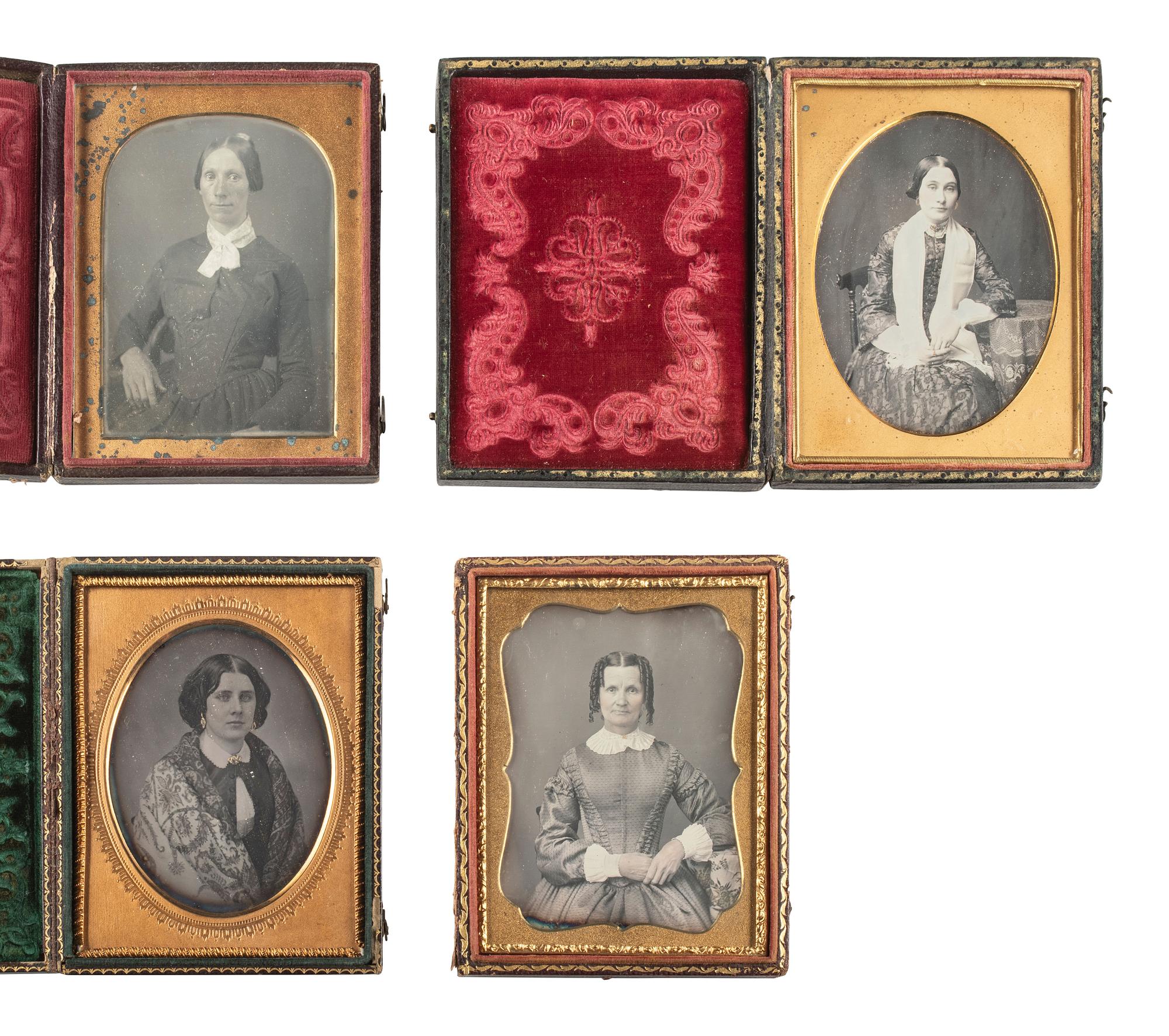 [EARLY PHOTOGRAPHY]. 26 quarter plate daguerreotype portraits featuring women of varying ages.