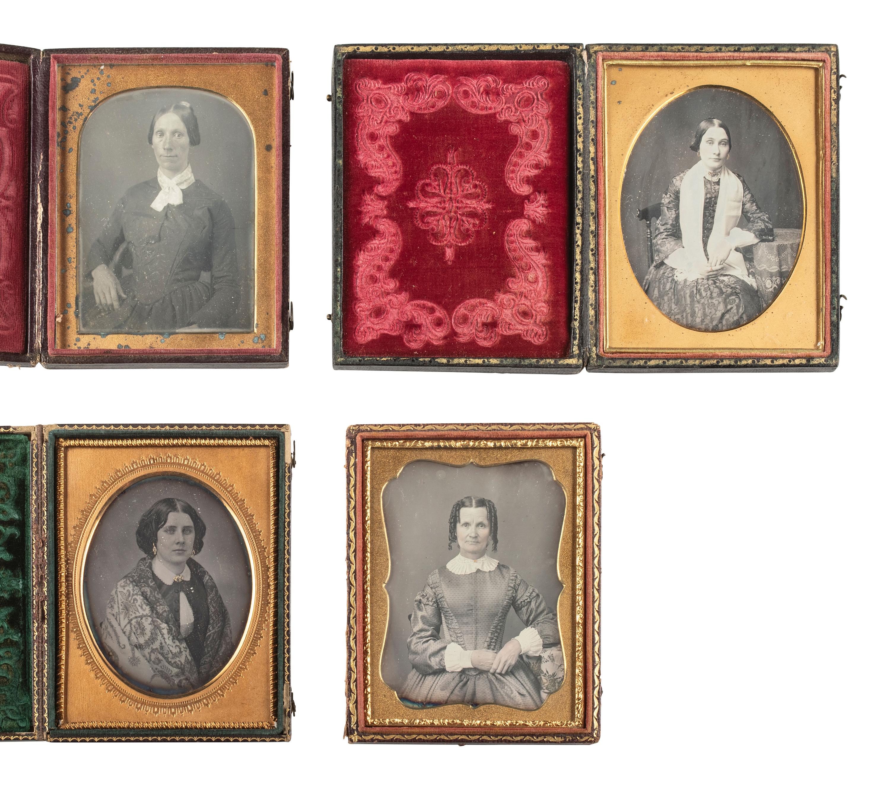 [EARLY PHOTOGRAPHY]. 26 quarter plate daguerreotype portraits featuring women of varying ages.