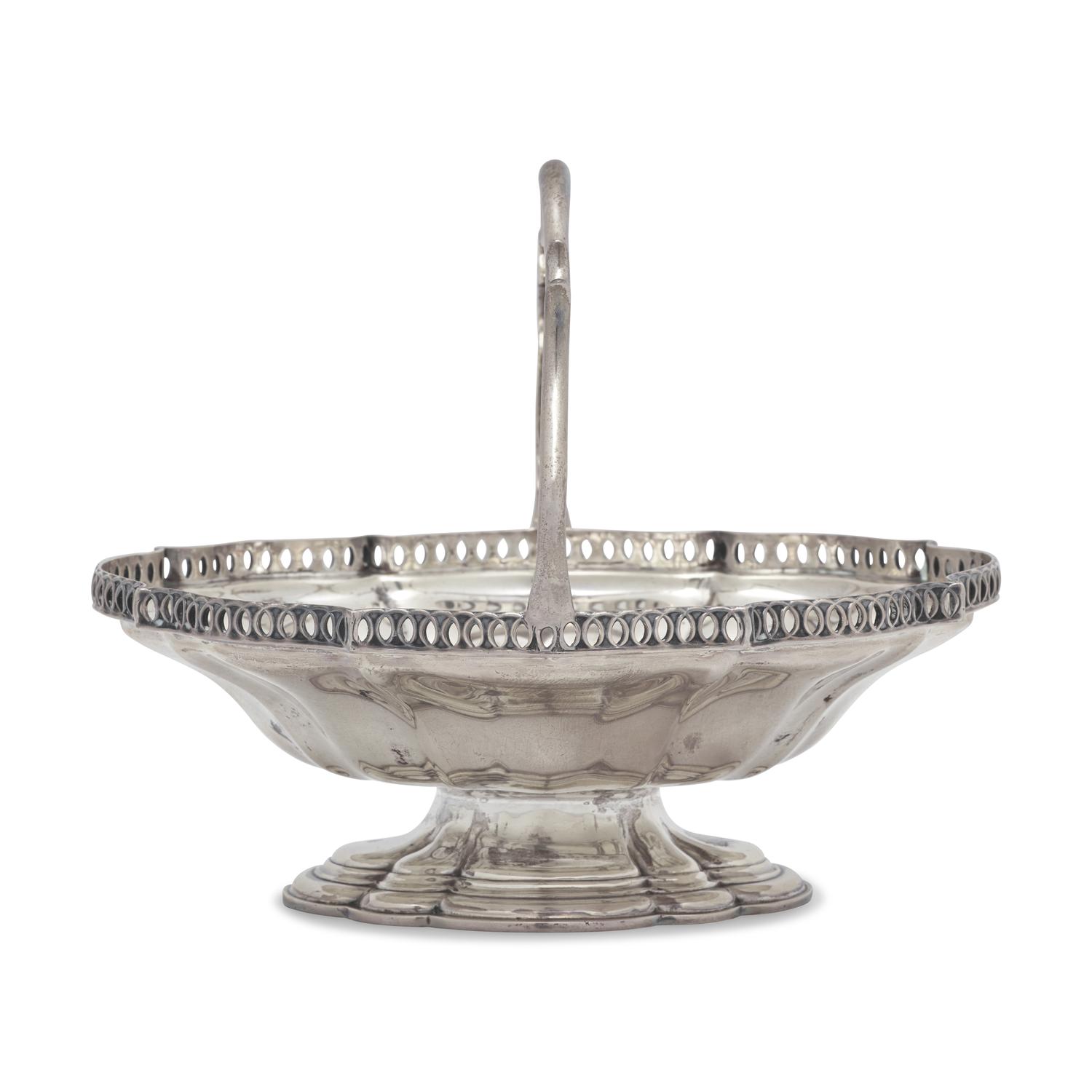 A George V Sterling Silver Footed Sugar Basket