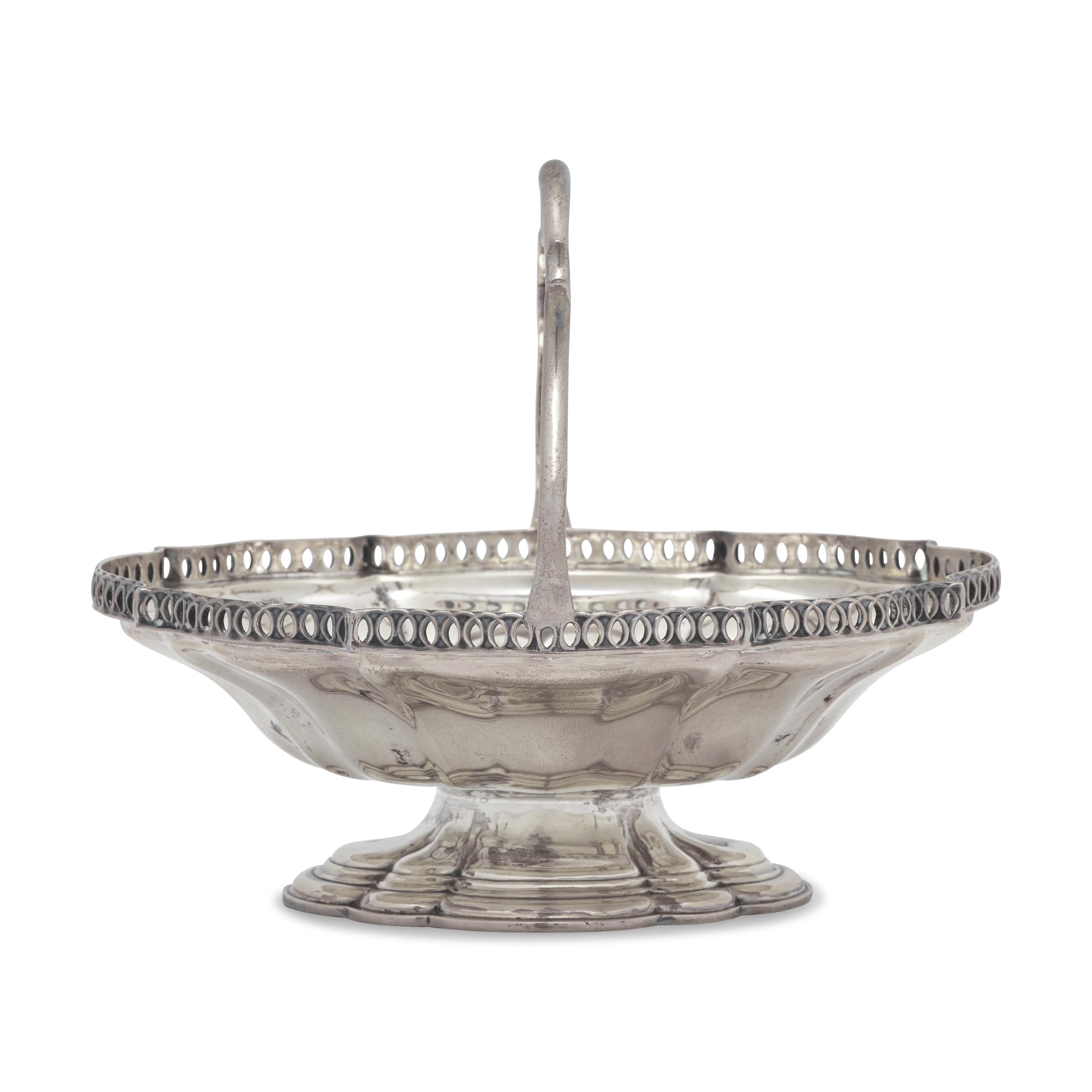 A George V Sterling Silver Footed Sugar Basket