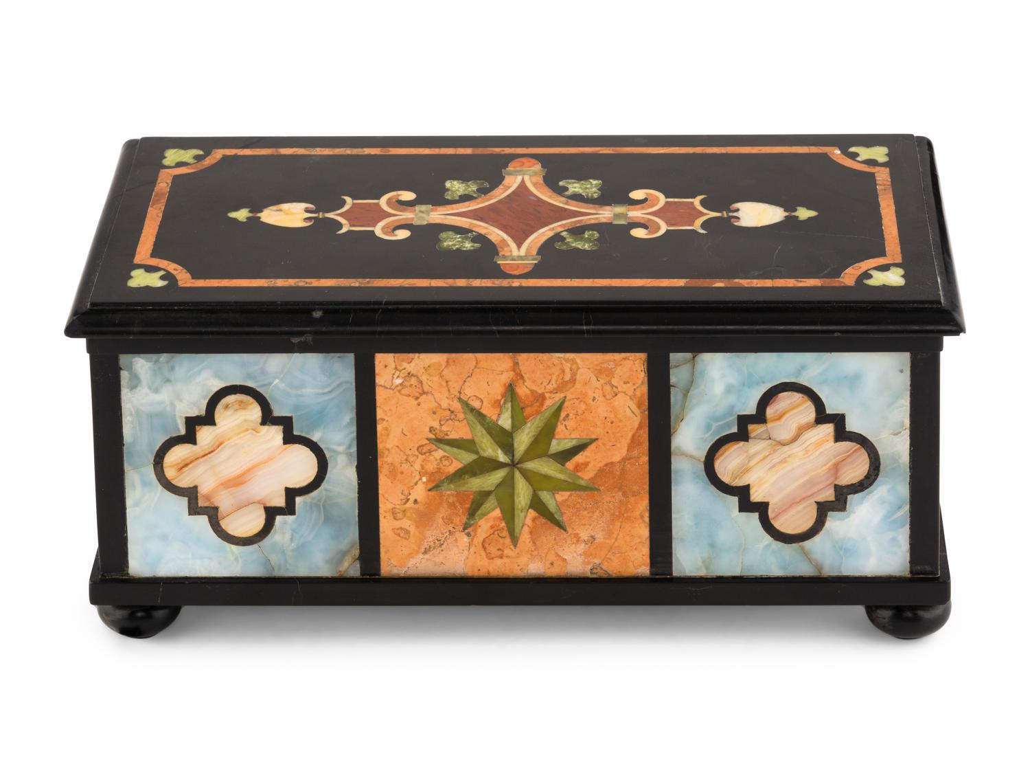 An Italian Pietra Dura Table Casket