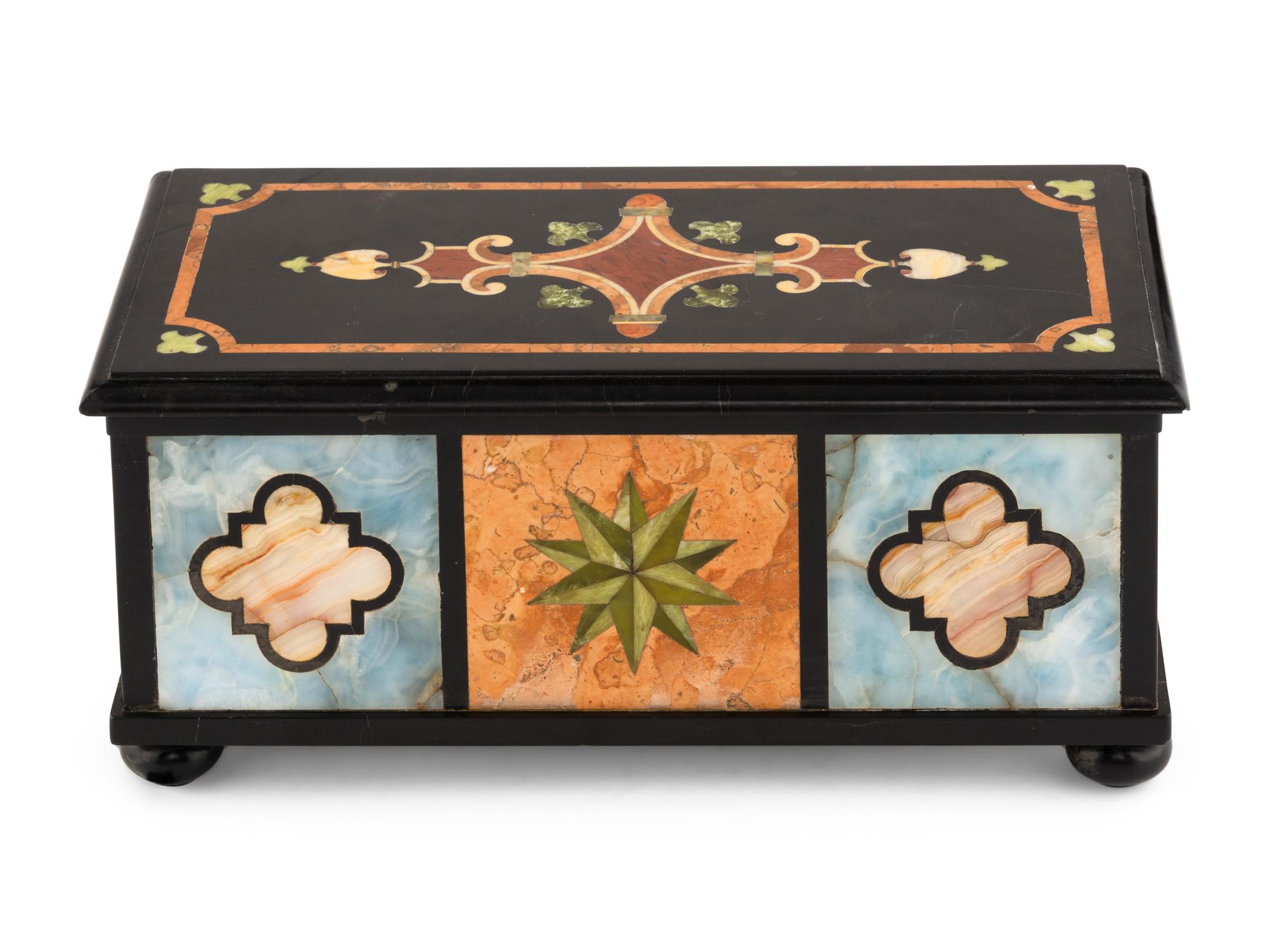 An Italian Pietra Dura Table Casket