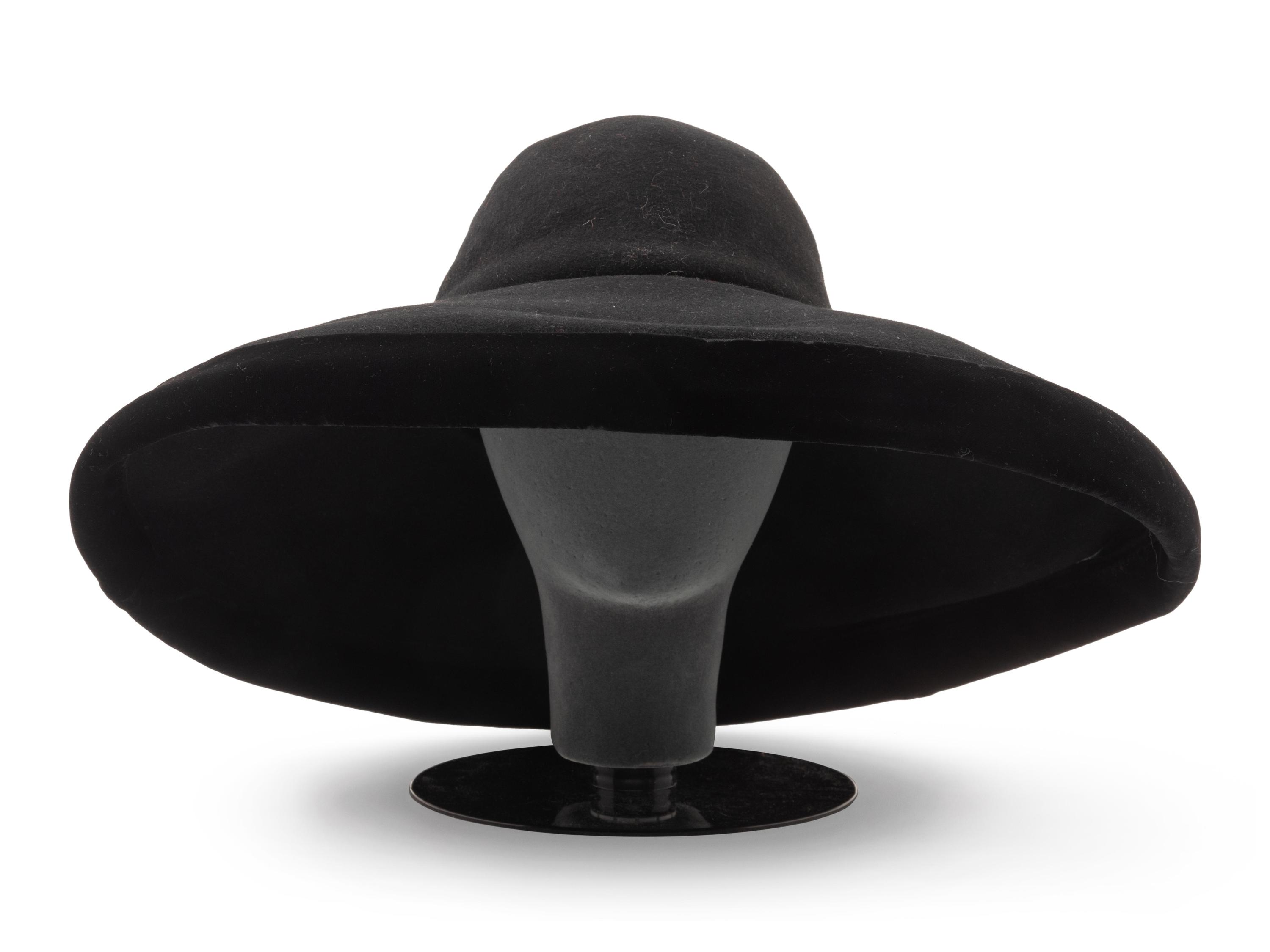 12 Assorted Hats and a Pair of Feathered Cuffs, 1970-2000s