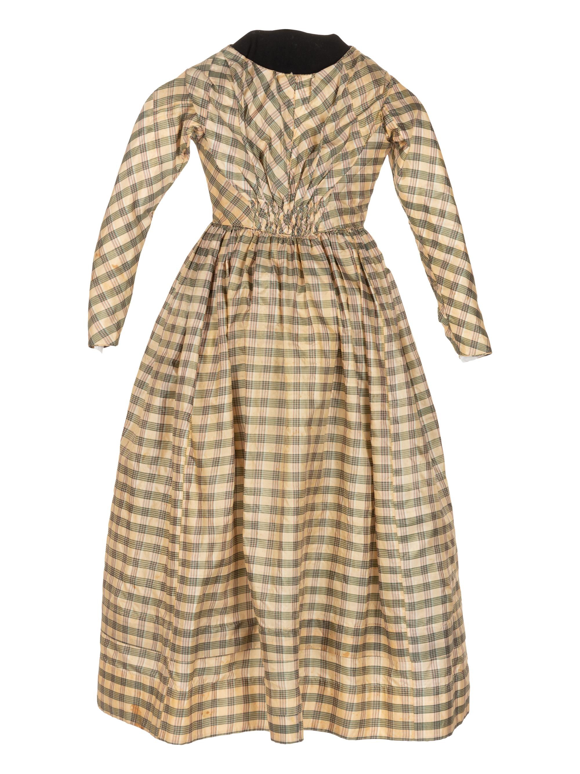 Silk Plaid Girl's Dress, 1850s
