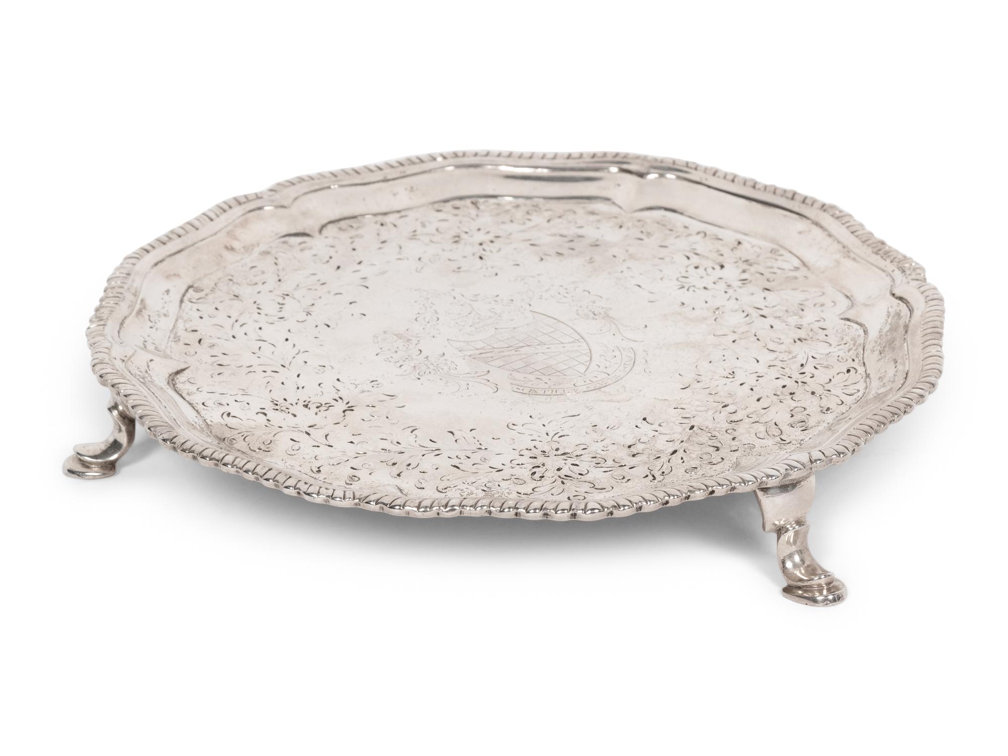 An 18th Century English Silver Salver