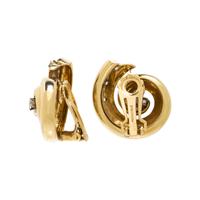 SPAULDING & CO., YELLOW GOLD AND DIAMOND EARCLIPS