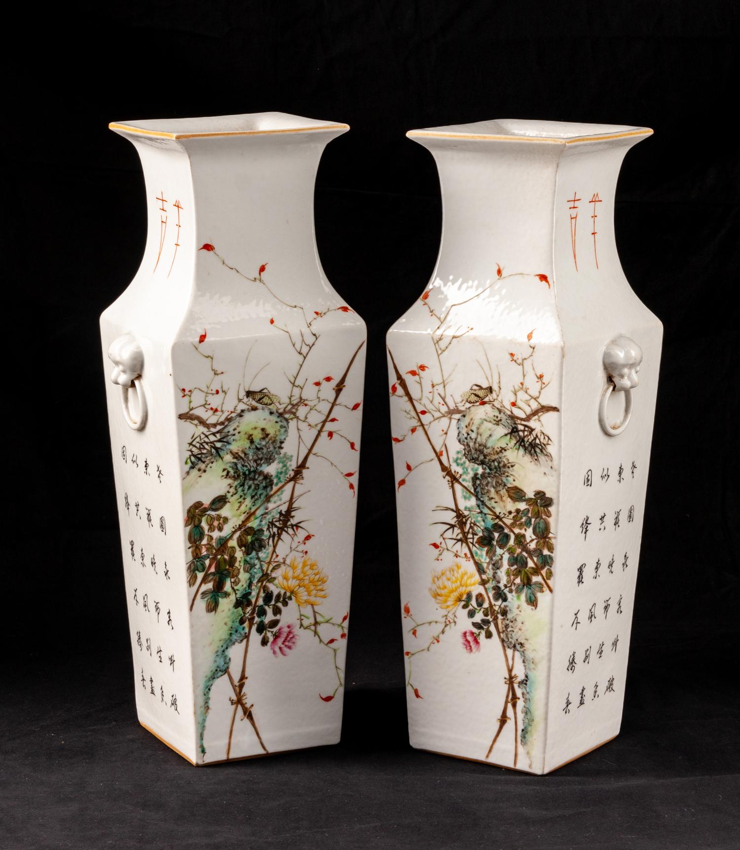 A Pair of Chinese Porcelain Vases