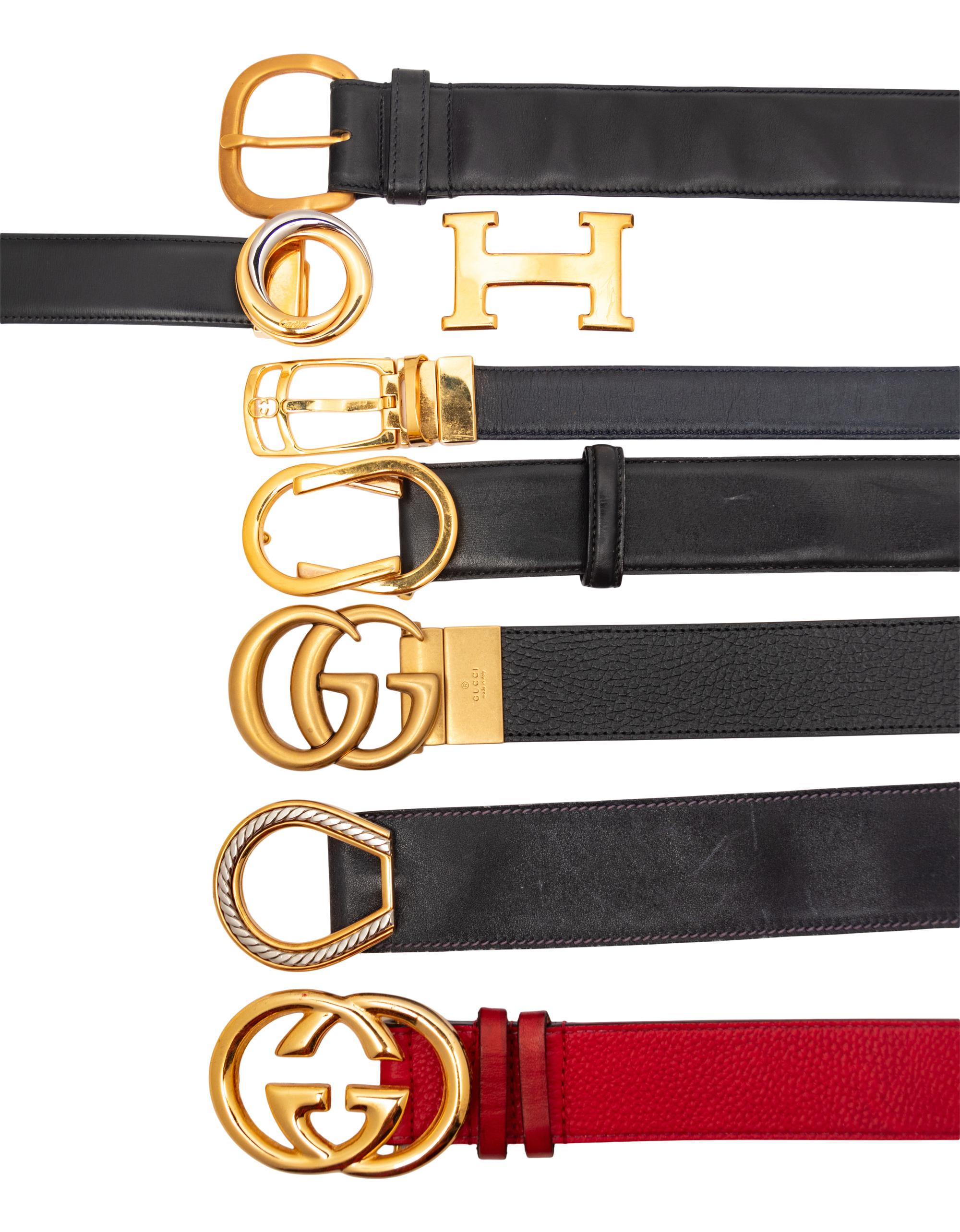 Seven Leather Designer Belts & Hermès Buckle