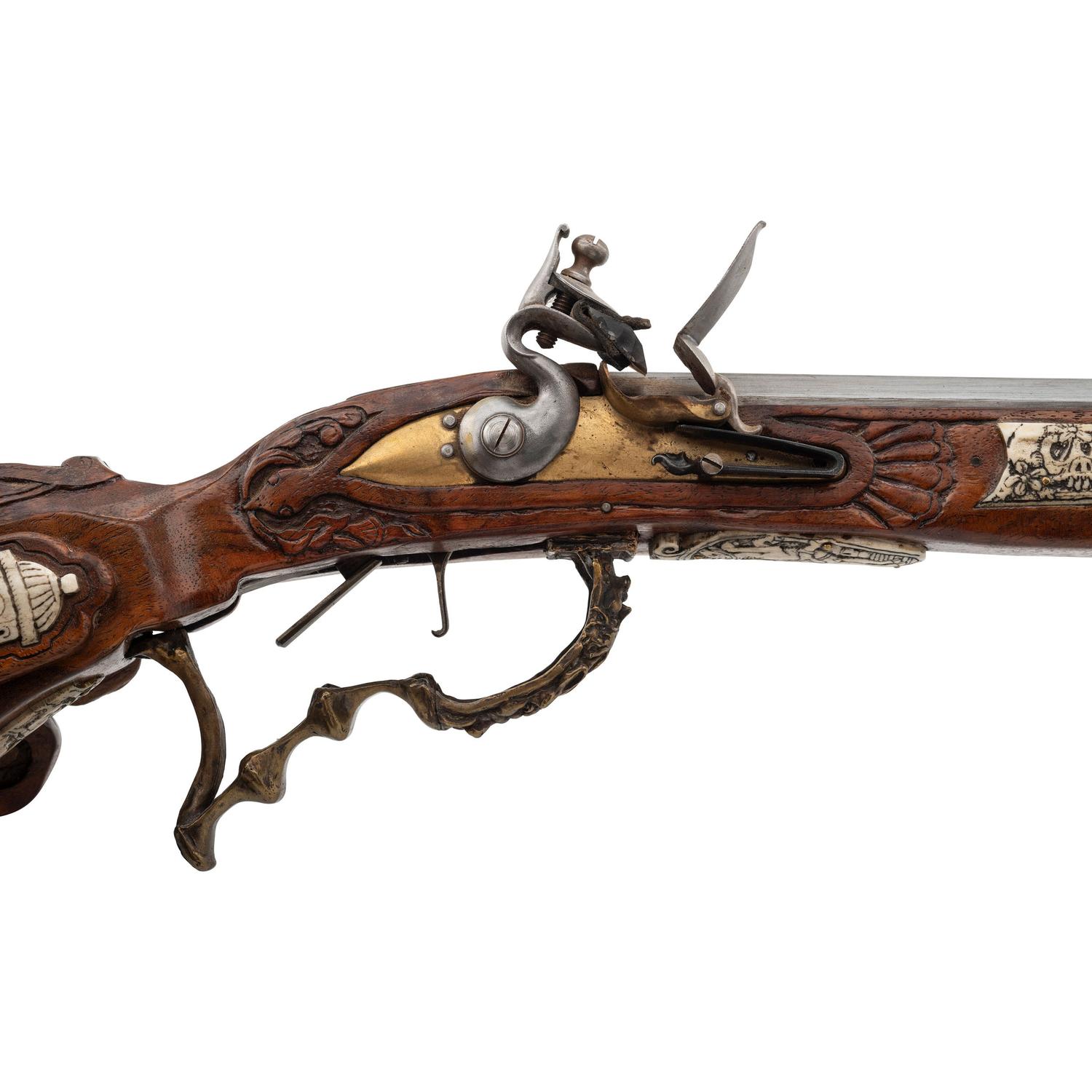 Contemporary Flintlock Rifle with Venus and Adonis Motifs