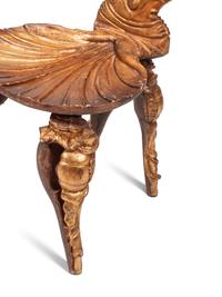 A Pair of Italian Grotto Giltwood Side Chairs