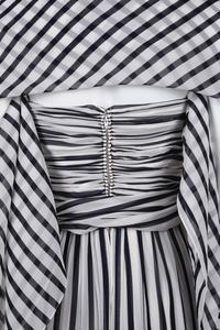 Oscar de la Renta Striped Strapless Jumpsuit, 1978-80