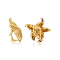 TIFFANY & CO., YELLOW GOLD STARFISH EARRINGS