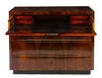 A Biedermeier Butler's Secretary Height 36 1/2 x width 48 1/2 x depth 24 inches. — 19TH CENTURY