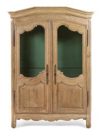 A Louis XVI Style Limed Wood Armoire Height 89 1/ 4 x width 61 x depth 16 3/4 inches. — LATE 19TH/EARLY 20TH CENTURY