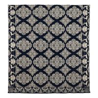 A Jacquard Woven Cotton and Wool Coverlet