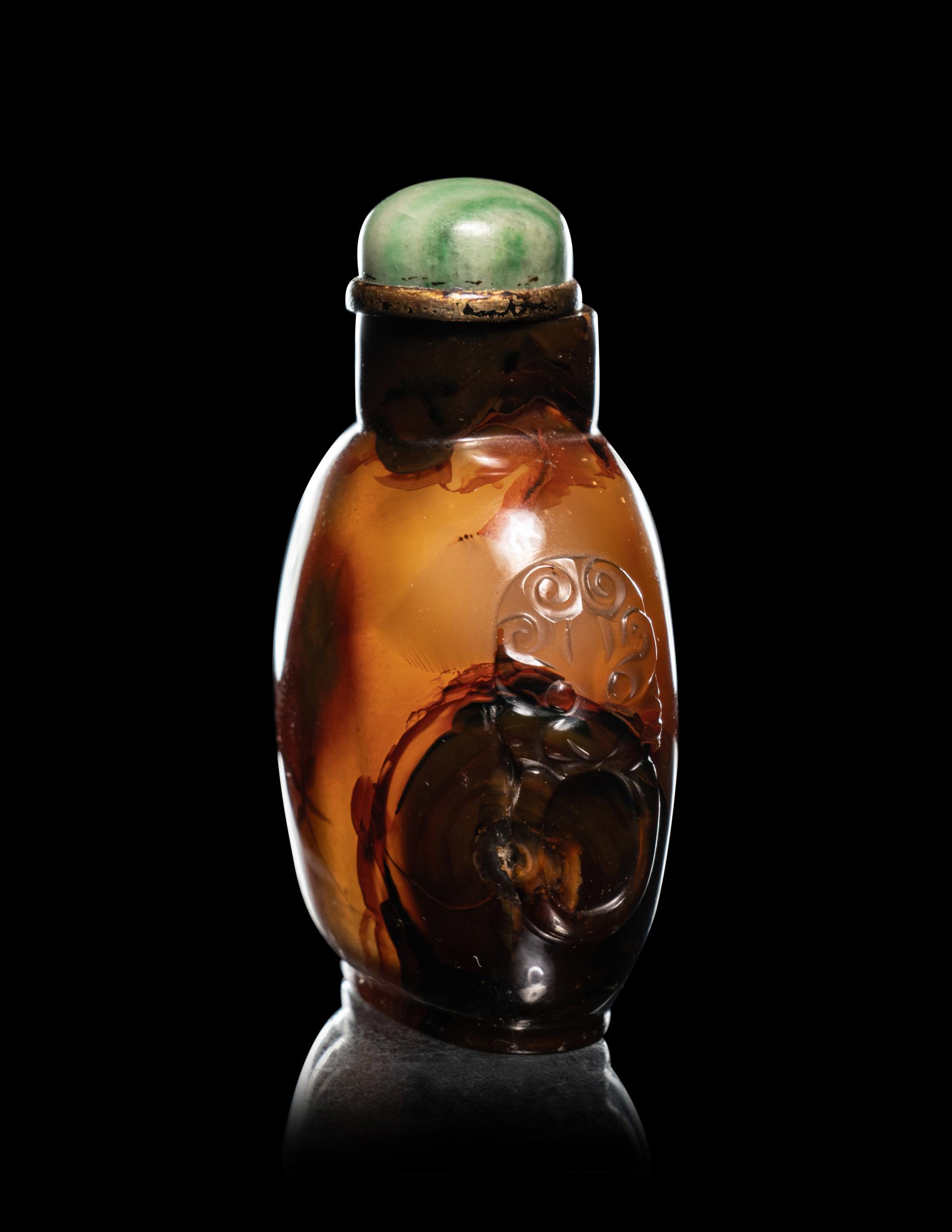 Three Agate Snuff Bottles