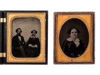 [EARLY PHOTOGRAPHY]. 9 quarter and half plate images, incl. a portrait of Ogden Edwards (1781-1862)
