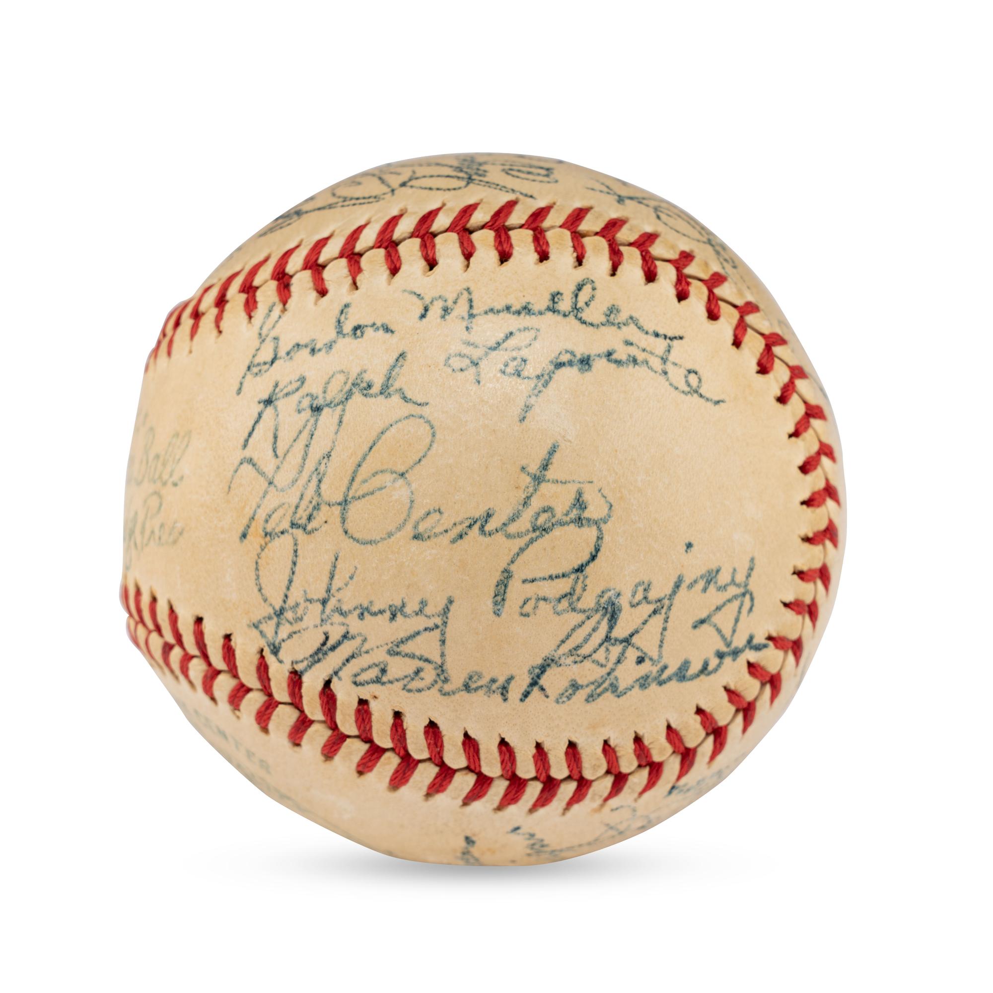 A 1947 Baltimore Orioles Team Signed Autograph Baseball