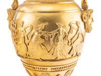 A Pair of French Gilt Bronze Urns