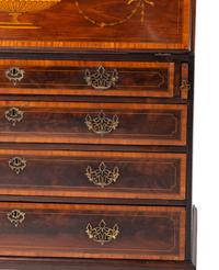 A George III Style Mahogany Urn Inlaid Slant Front Desk