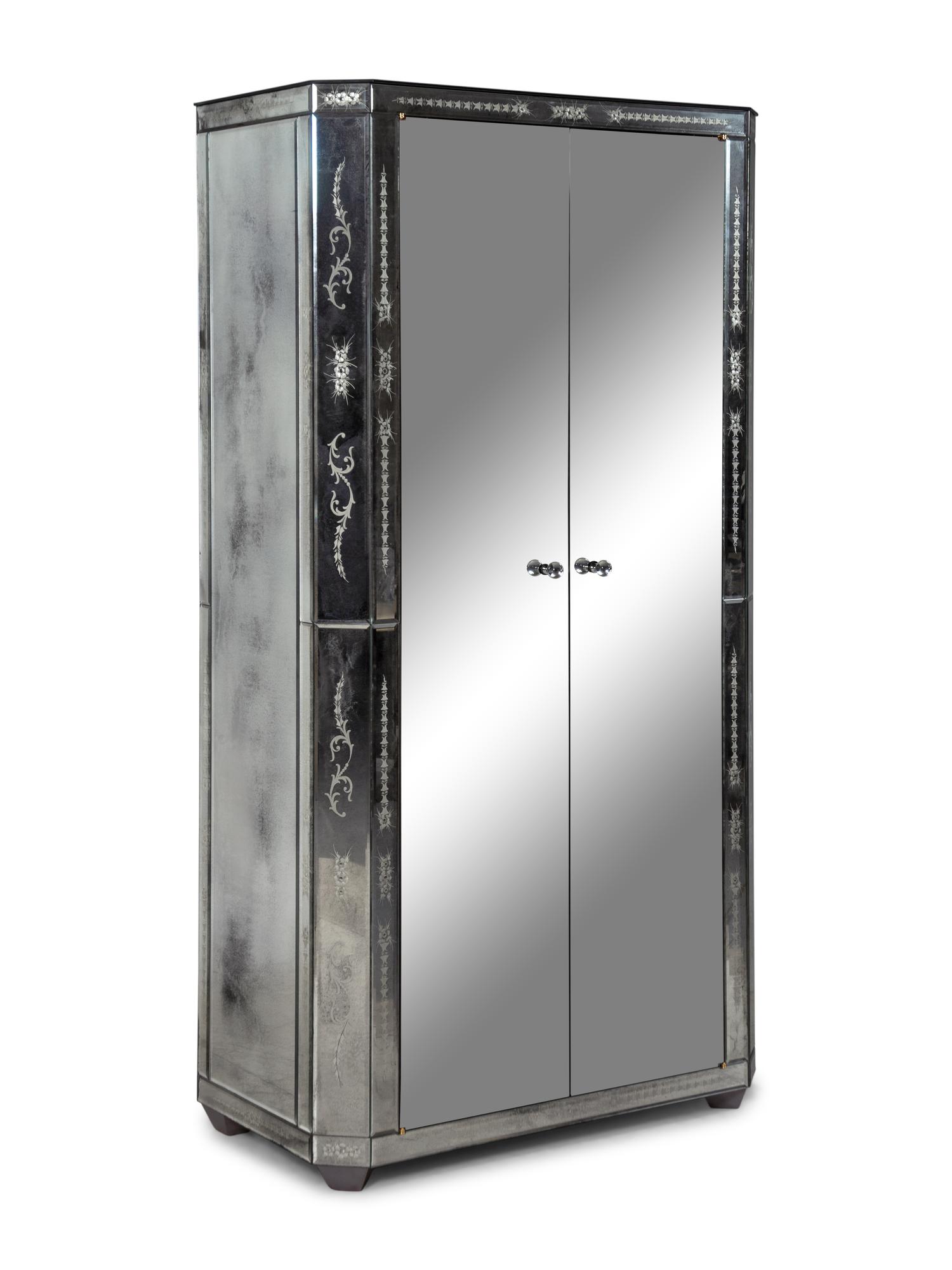 An Italian Mirrored Armoire
