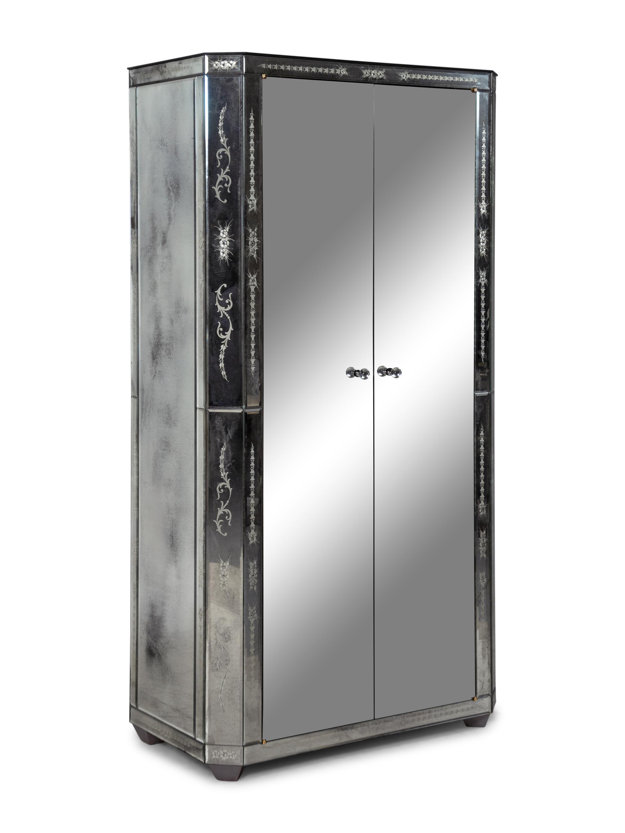 An Italian Mirrored Armoire