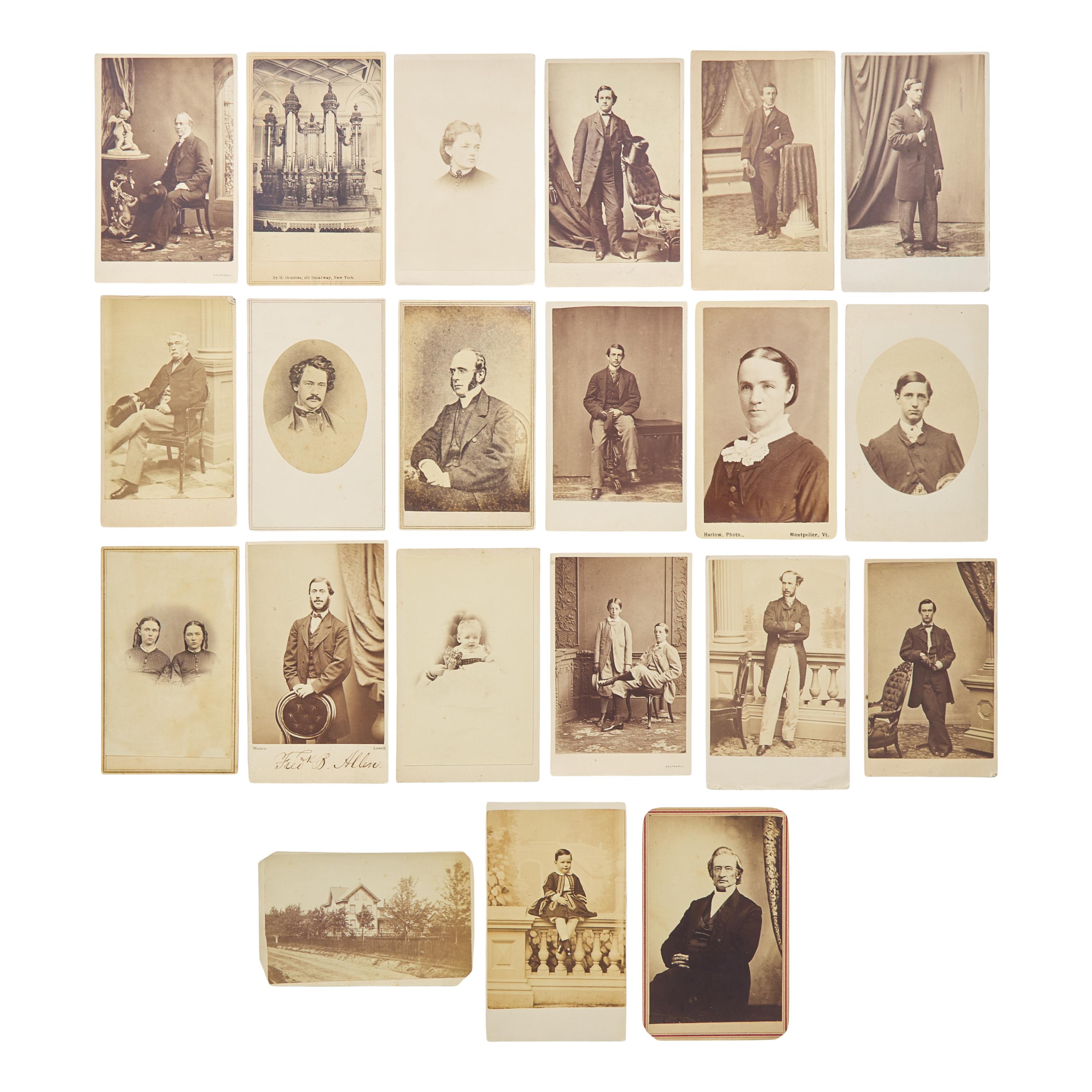 [Early Photography] Group of 50-plus CDVs of 19th-century personalities including political and military figures