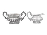 A George IV Silver Creamer and Sugar