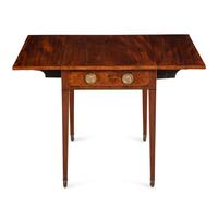 A George III Mahogany and Satinwood Banded Pembroke Table