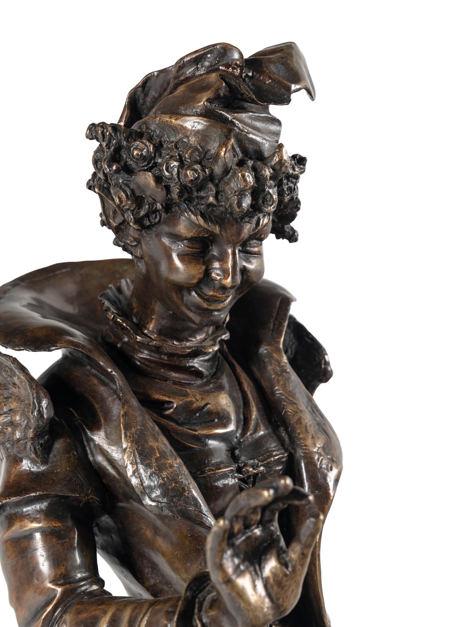 An Italian Bronze 'Mrs. Devil' Figure After Francesco Toso