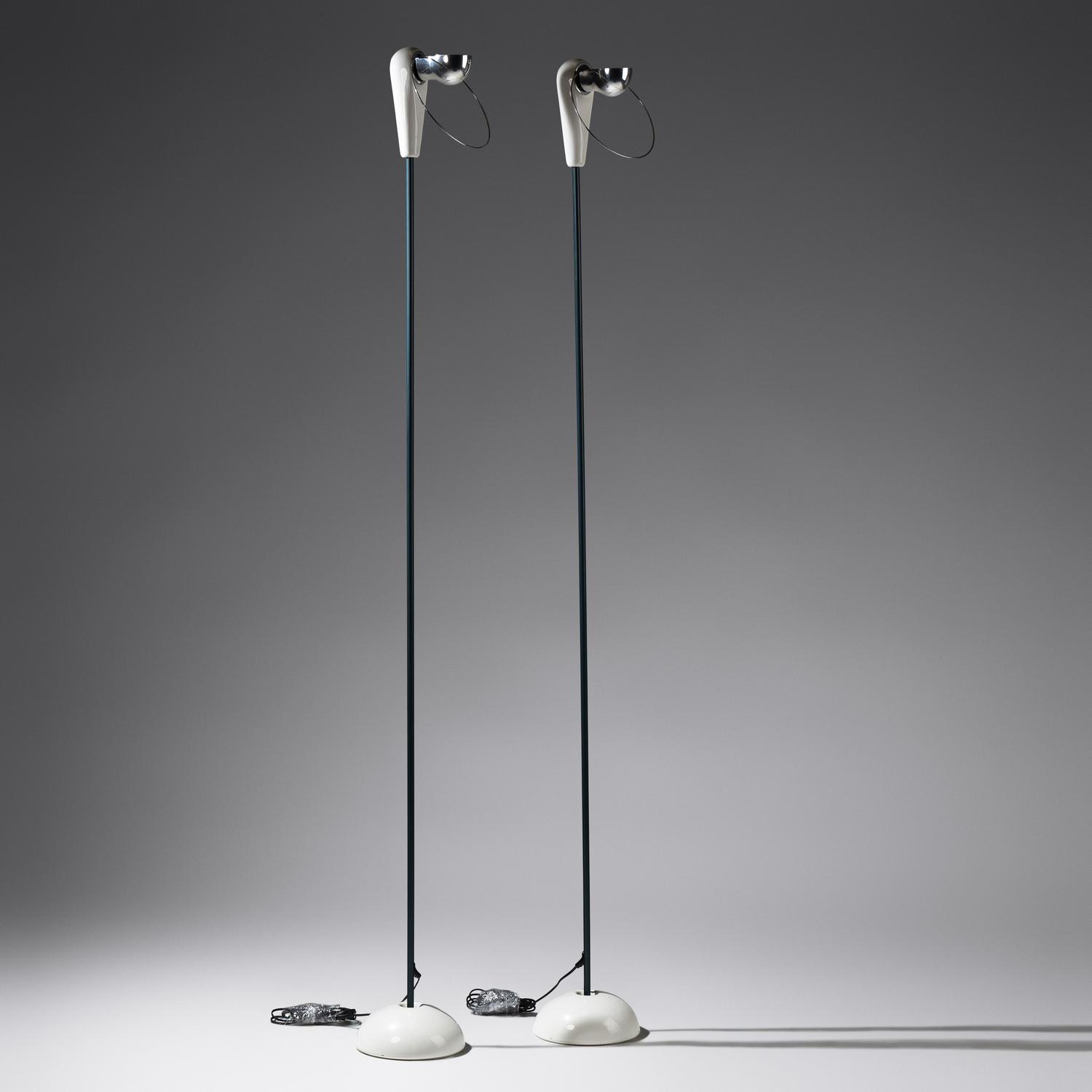 Pair of Bibip floor lamps for FLOS, USA, c. 1976