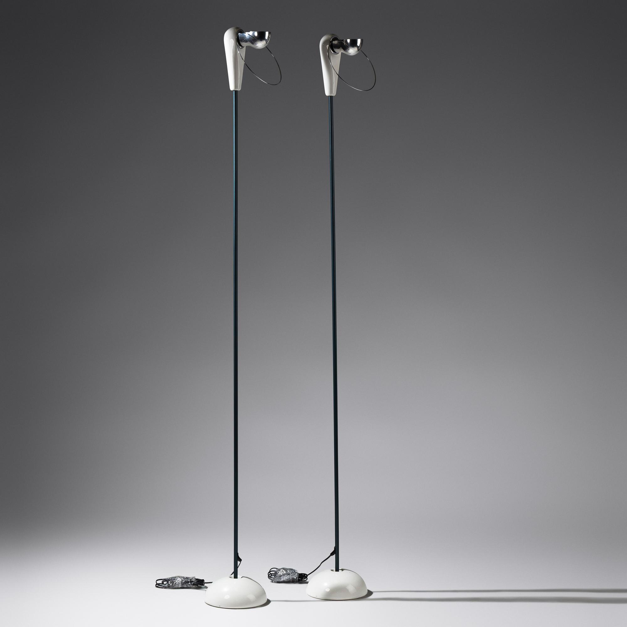 Pair of Bibip floor lamps for FLOS, USA, c. 1976