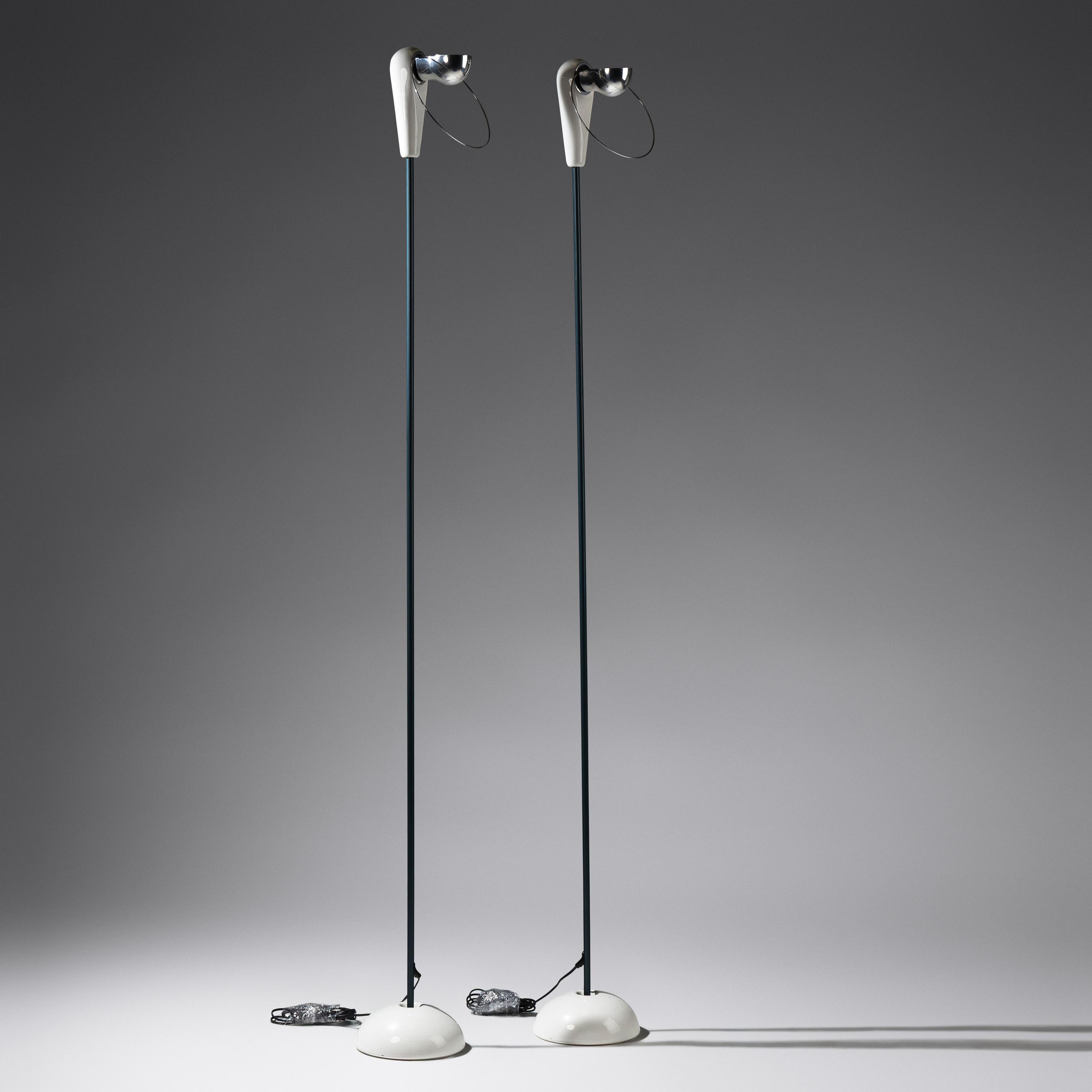 Pair of Bibip floor lamps for FLOS, USA, c. 1976