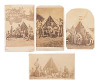 [CIVIL WAR]. A group of 8 photographs of the 7th New York State Militia at Camp Cameron. April-June, 1861.