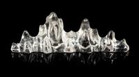 A Rock Crystal 'Mountain' Brush Rest Length 5 7/8 inches. — 19TH CENTURY