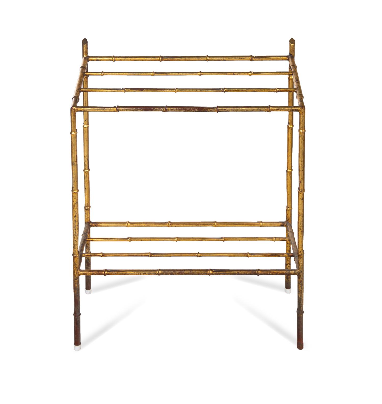 A Gilt Metal Bamboo-Form Linen Rack