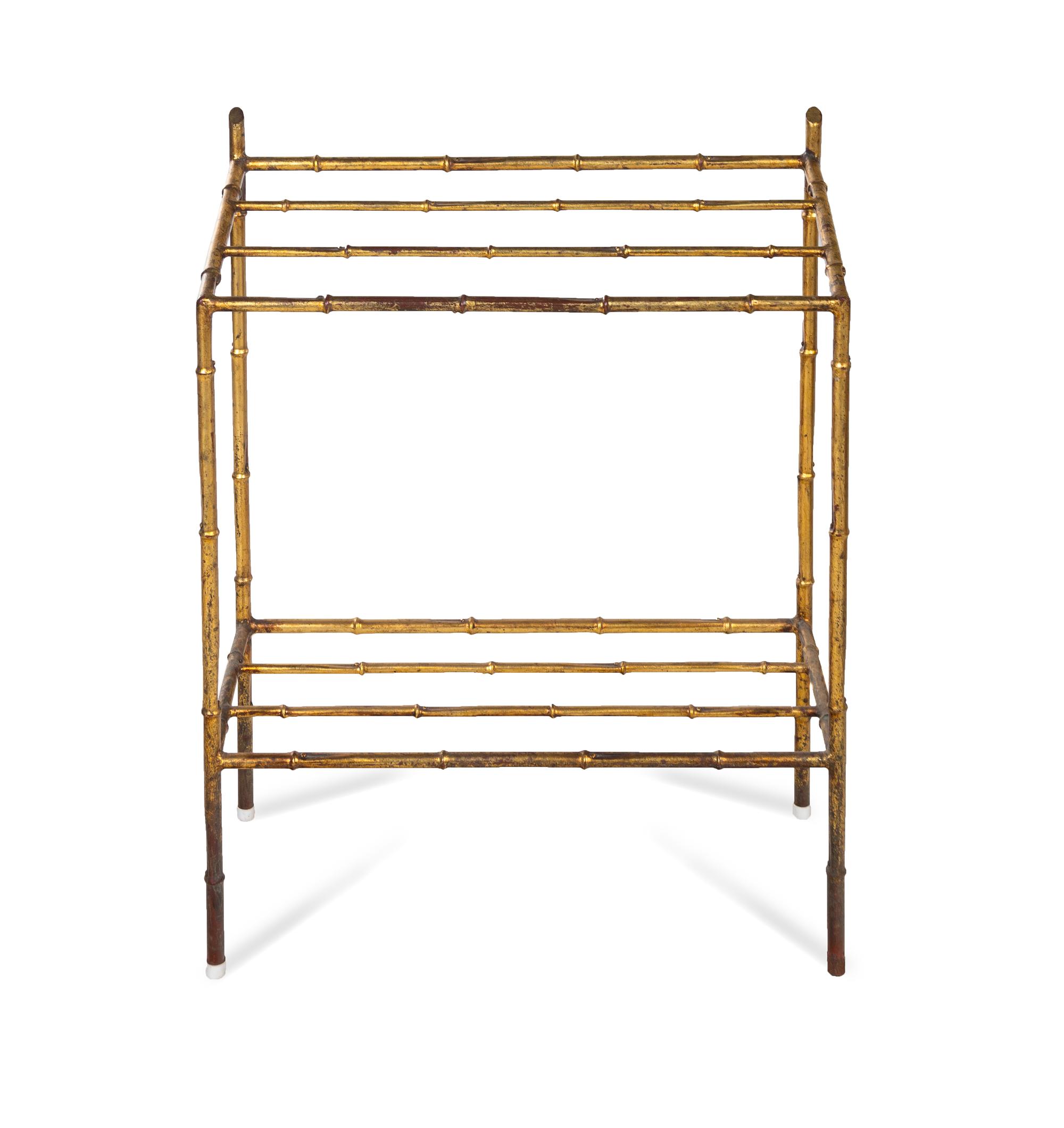 A Gilt Metal Bamboo-Form Linen Rack